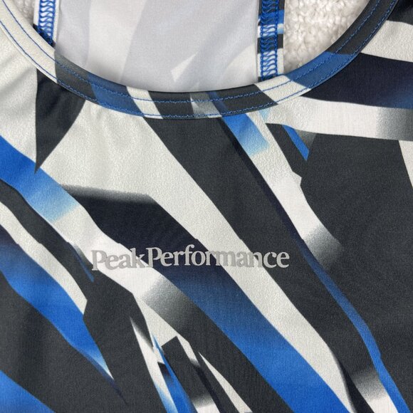 Peak Performance Womens Tank Top AOP  Small Blue Sweden Gym Run Yoga - Picture 7 of 16